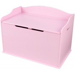 Bancuta Roz 2 in 1cu lada de stocare si depzotate jucarii Kidkraft - Austin Toy Box Pink